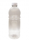 PET-Flasche Hotfil klar 1000ml/1l inkl. Kunststoffschraubverschluss weiss mit Sicherungsring, für Heissabfüllung